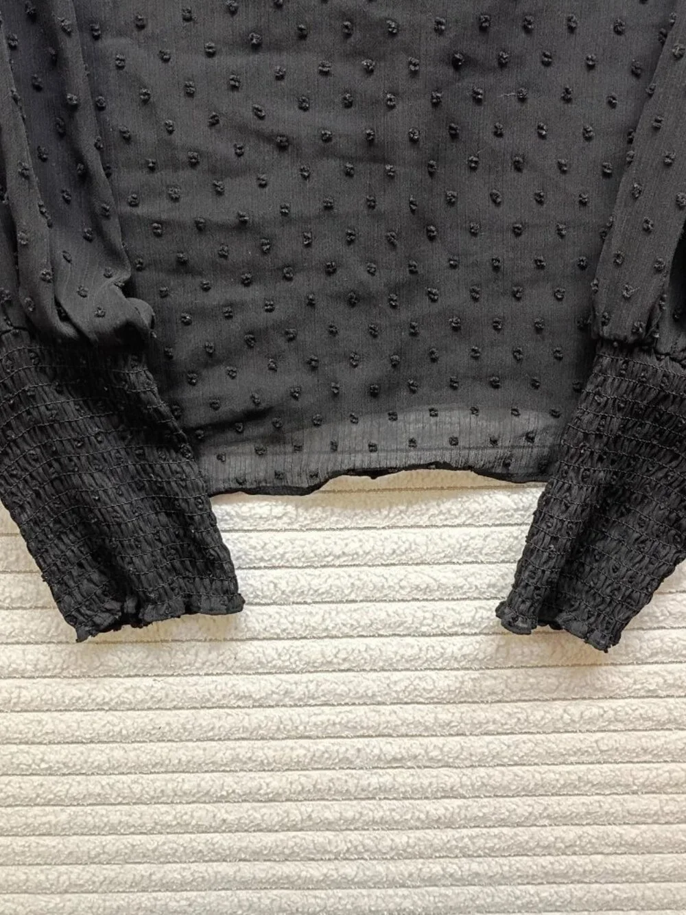 H&M Divided Womens Size L Dress Black Sheer All Over Dots Print Y2k Casual